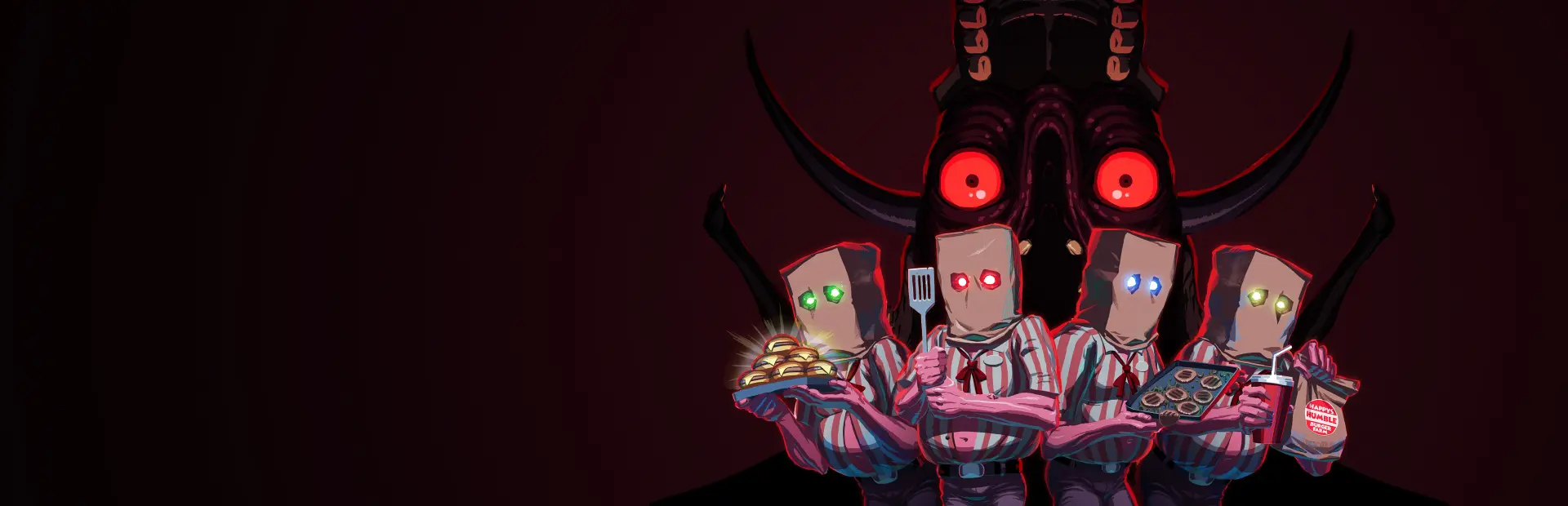 Happy's Humble Burger Cult key art